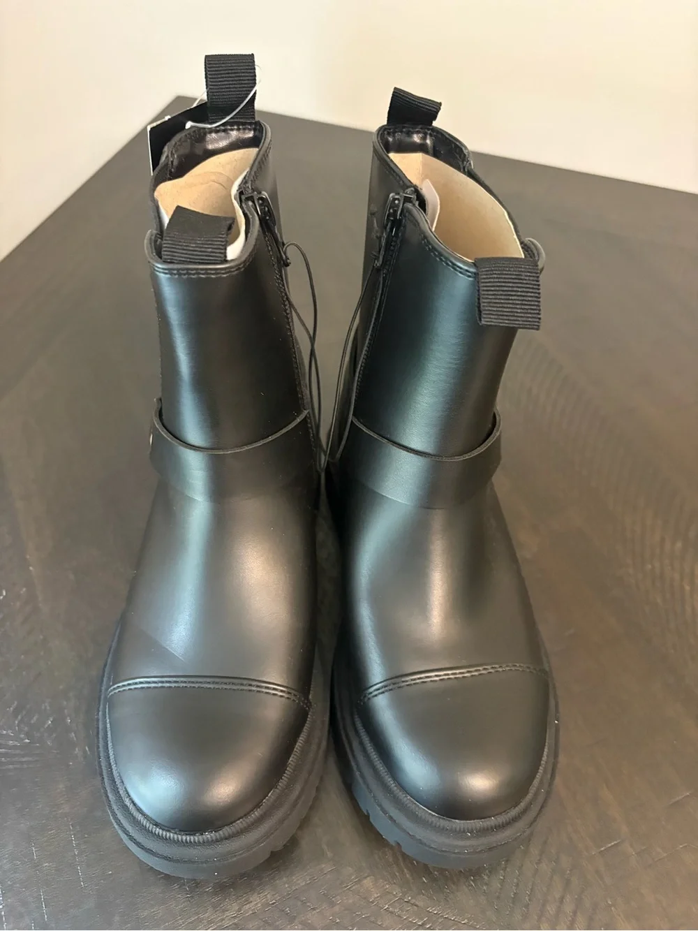 Art Class Girls Black Boots Kids Size 13 Crosby Chunky Boots with Zippers NWT